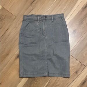 Gray Denim Skirt